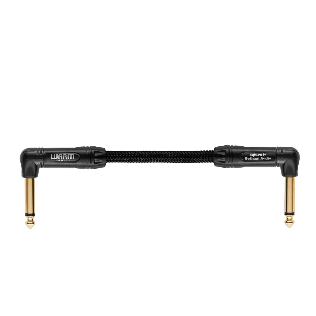 Warm Audio Prem-TS-2RT-6" Premier Gold Right Angle to Right Angle Pedalboard Patch Cable - 6-inch