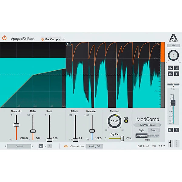 Apogee FX Rack ModComp Plug-in Wavy Pro Audio