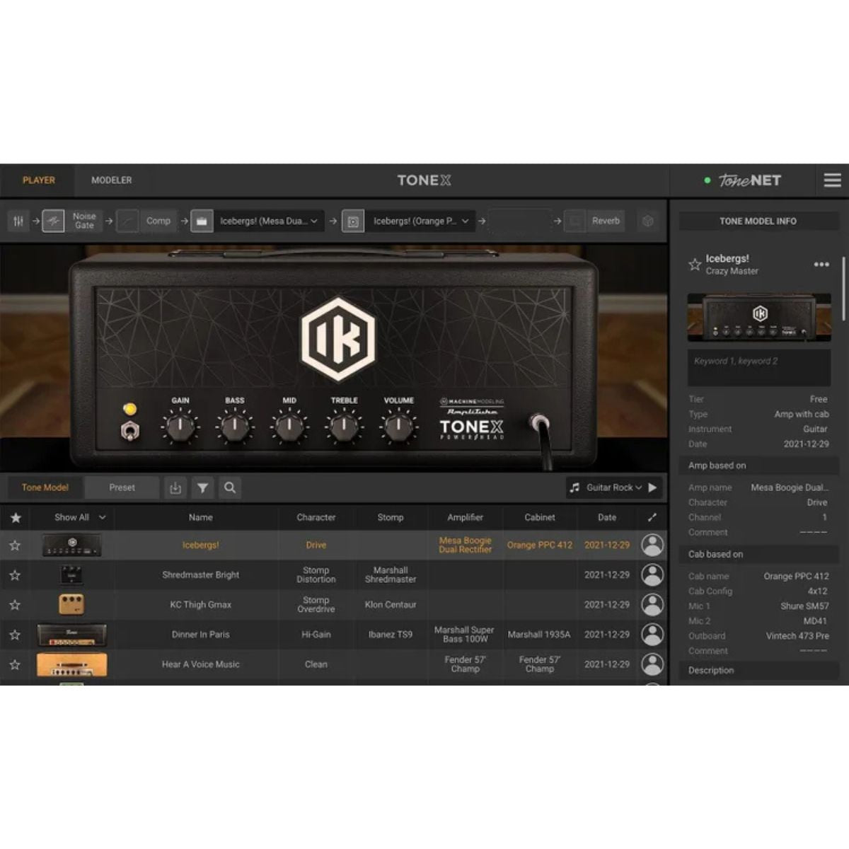 IK Multimedia TONEX Max Amp/Cab/Pedal Modeling Software
