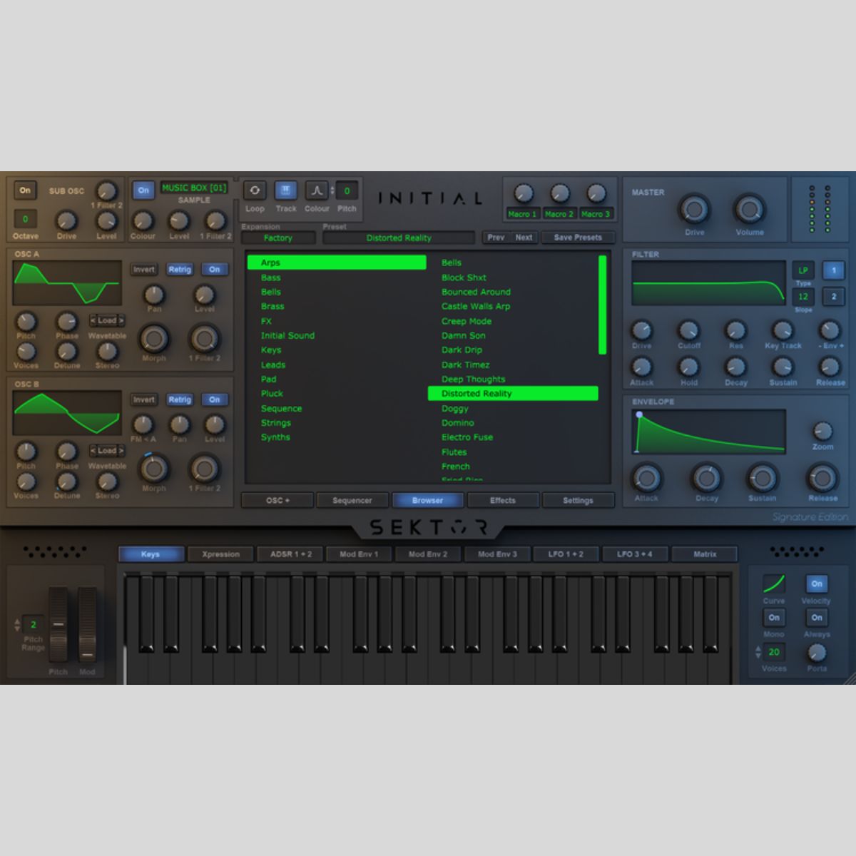 Initial Audio Sektor Wavetable Synthesizer Plug-in