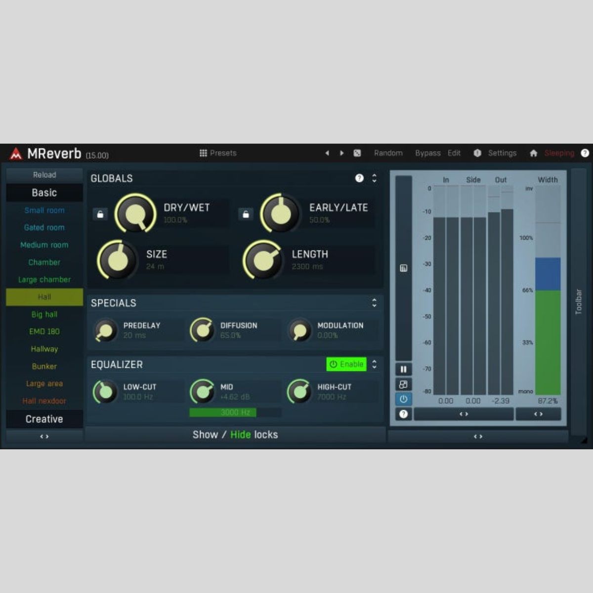 MeldaProduction MReverb Plug-in