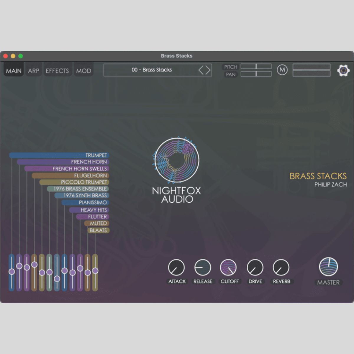 Nightfox Audio Brass Stacks Virtual Instrument