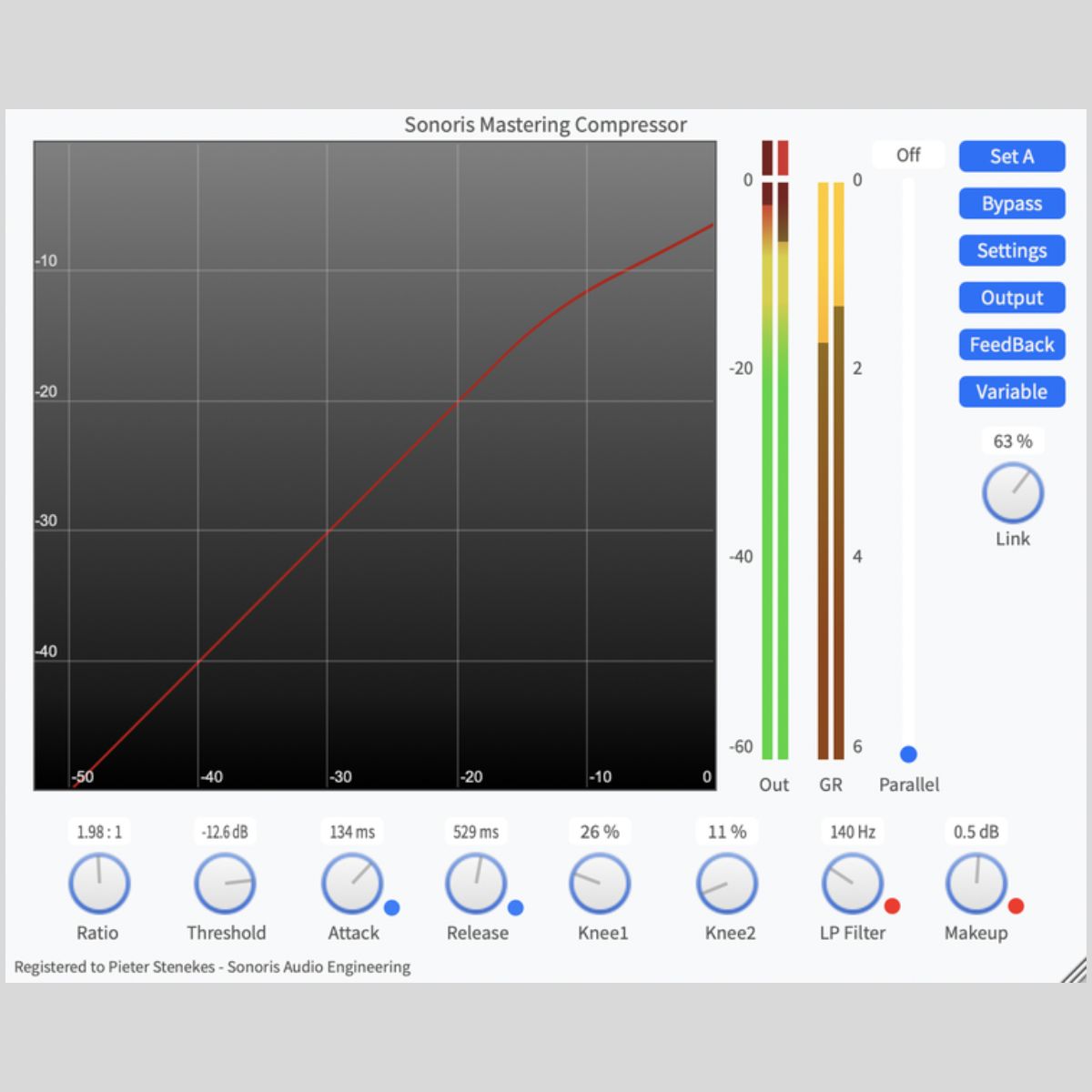 Sonoris Mastering Compressor Plug-in