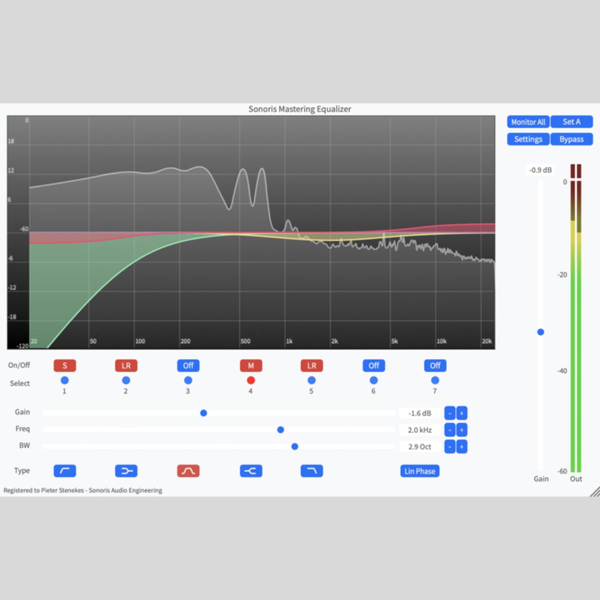 Sonoris Mastering Equalizer Plug-in