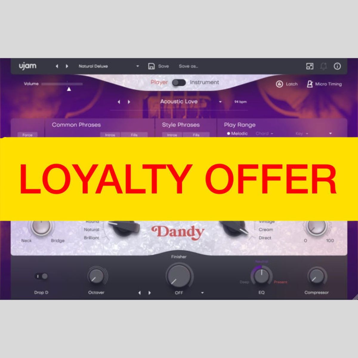 UJAM DANDY Loyalty Offer Audio Plug-in Audio Plug-in Audio Plug-in