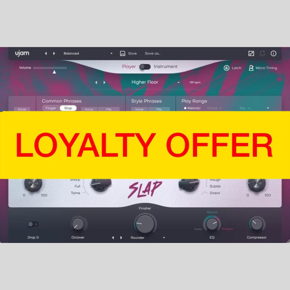 UJAM SLAP Loyalty Offer Audio Plug-in Audio Plug-in Audio Plug-in