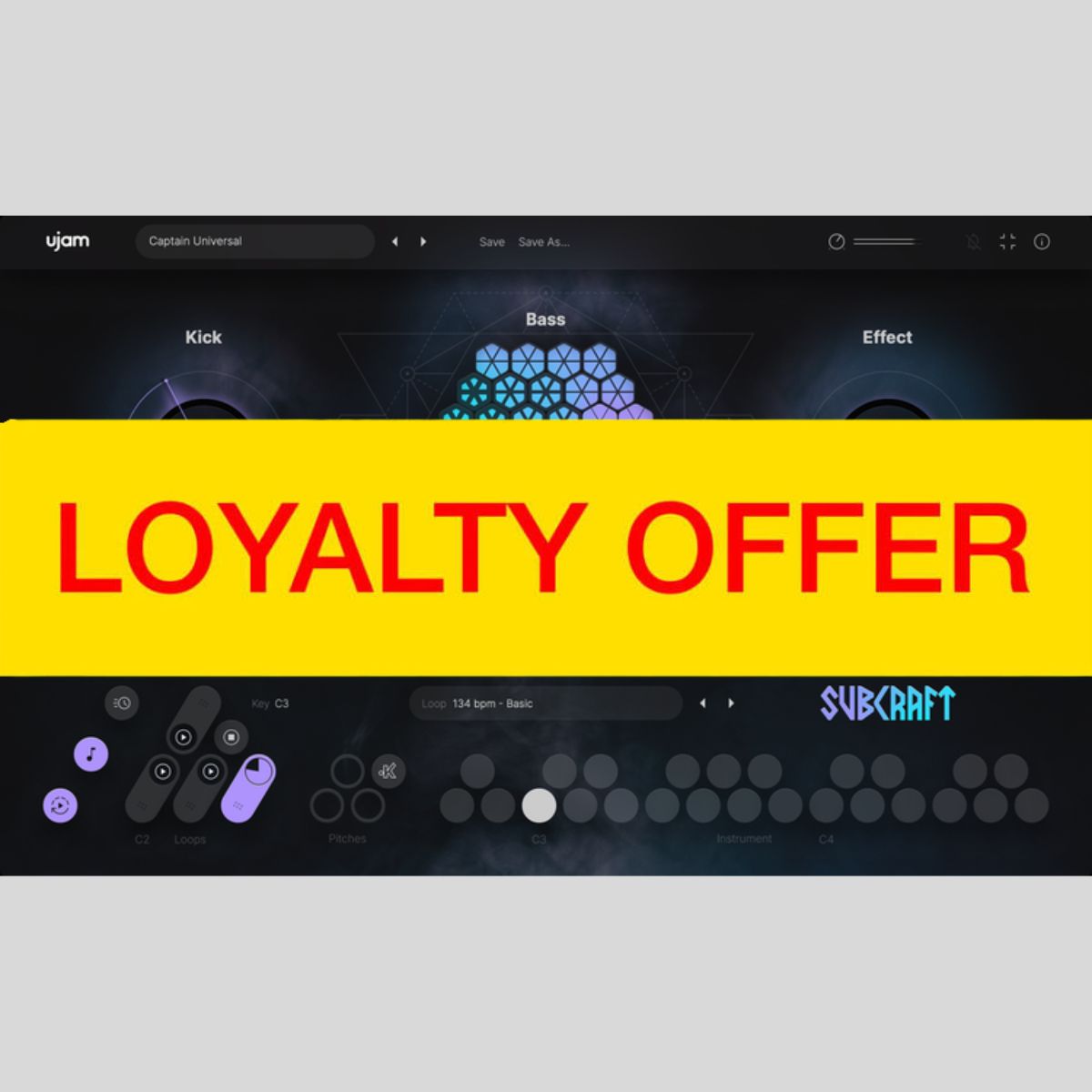 UJAM SUBCRAFT Loyalty Offer Audio Plug-in Audio Plug-in Audio Plug-in