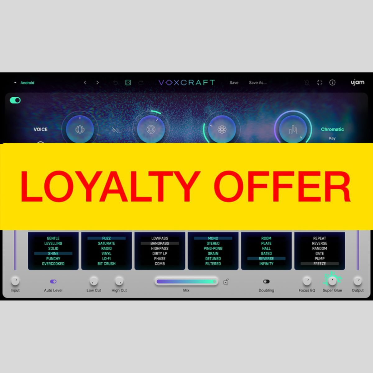 UJAM VOXCRAFT Loyalty Offer Audio Plug-in Audio Plug-in Audio Plug-in