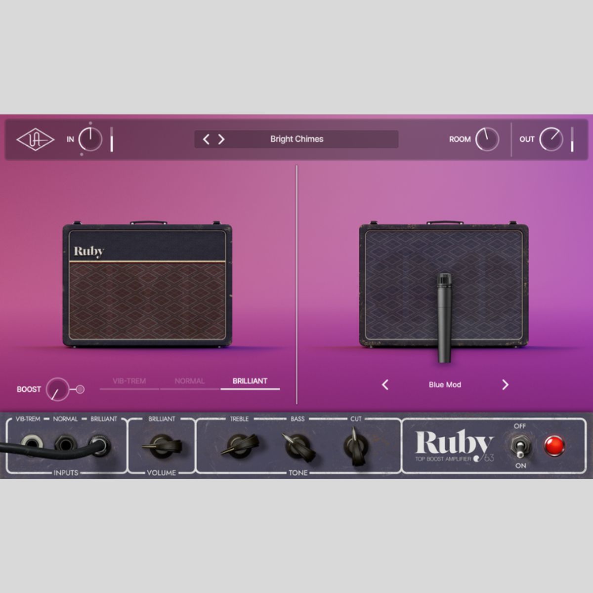 Universal Audio UAD Ruby '63 Top Boost Amplifier Plug-in