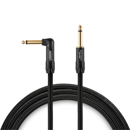 Warm Audio Prem-TS-1RT-10' Premier Gold Straight to Right Angle Instrument Cable - 10-foot