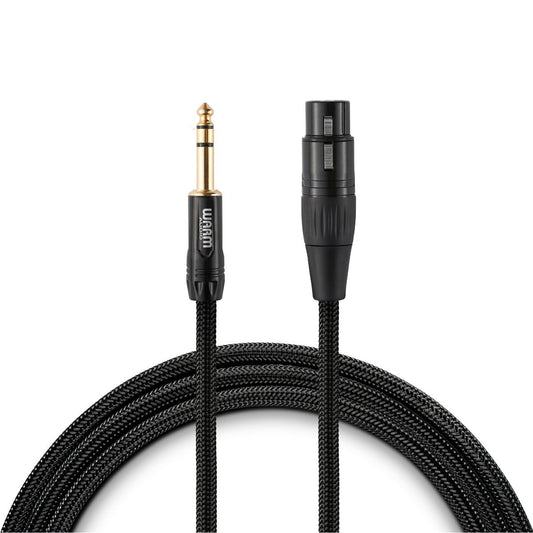 Warm Audio Prem-XLRf-TRSm-6' Premier Gold XLR Female to TRS Male Cable - 6-foot