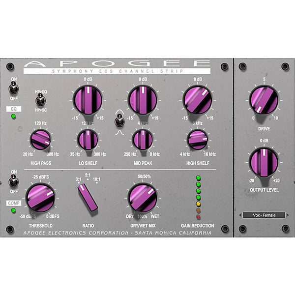 Apogee Symphony ECS Channel Strip Plug-in Wavy Pro Audio