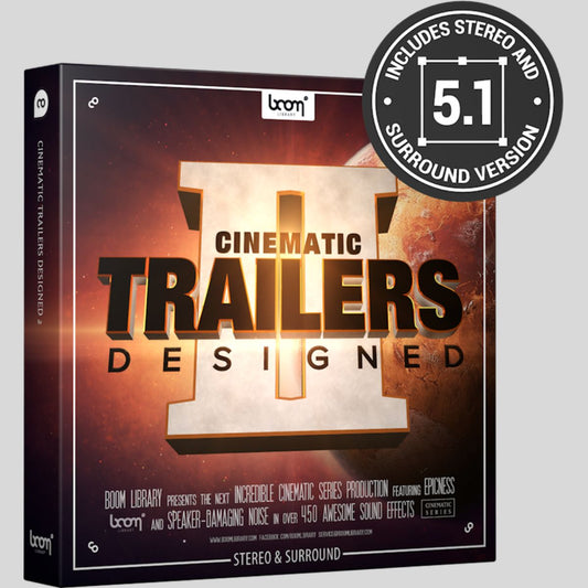 BOOM Library Cinematic Trailers Designed 2 SURROUND Sound Effects Library