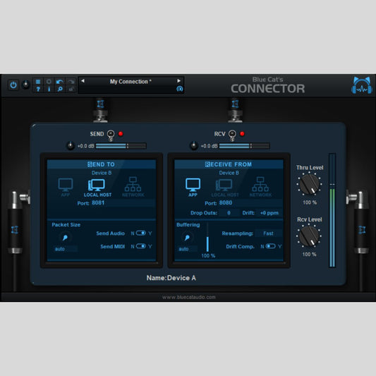 Blue Cat Audio Connector Network Audio and MIDI Plug-in