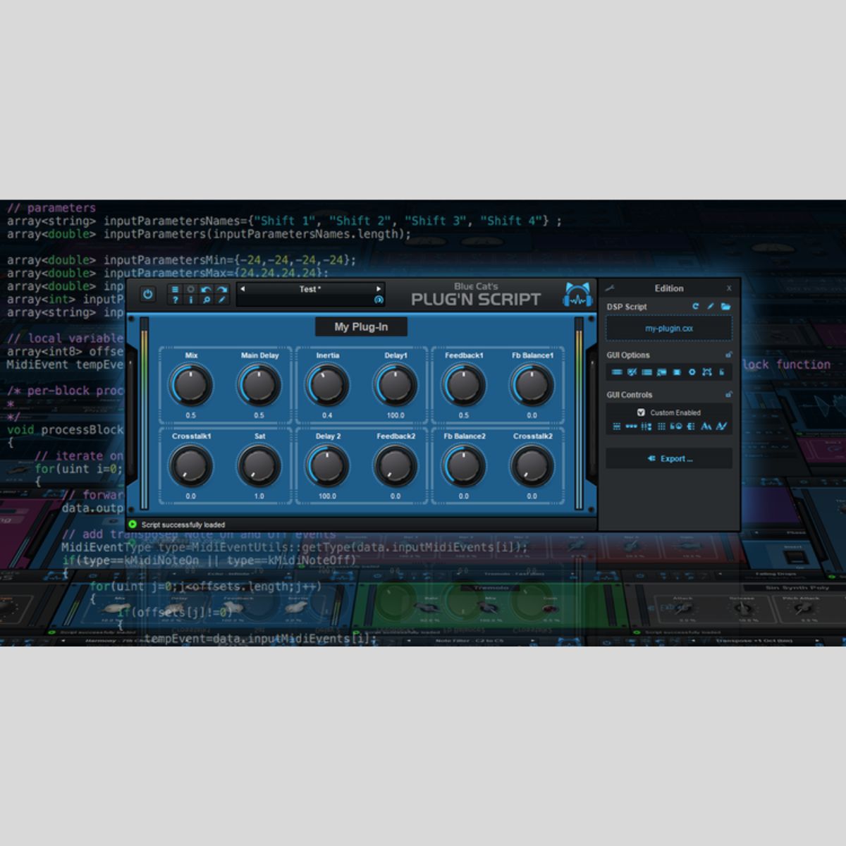 Blue Cat Audio PlugNScript Plug-in Scripting Environment