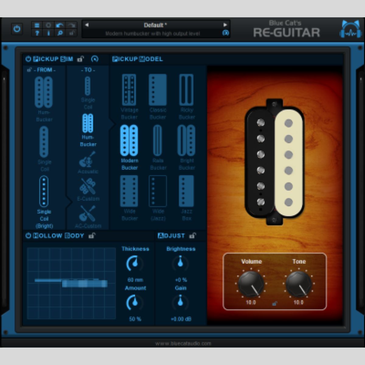 Blue Cat Audio Re-Guitar Guitar and Pickup Modeling Plug-in