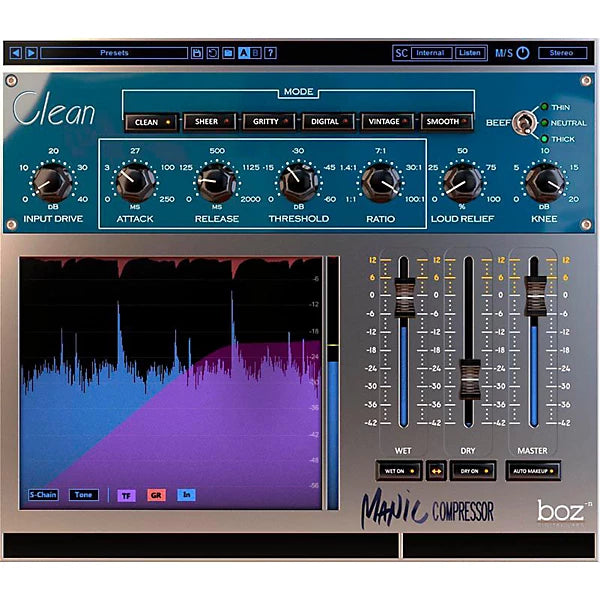 Boz Digital Labs Manic Compressor Plug-in Wavy Pro Audio