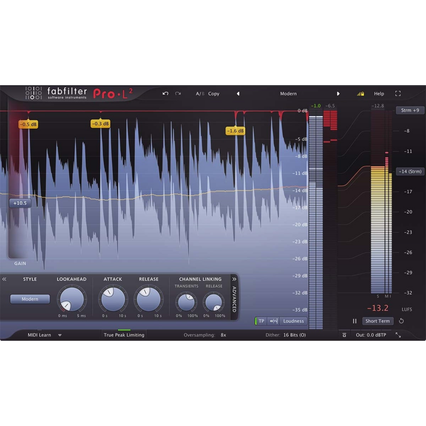 FabFilter Pro-L 2 Brickwall Limiter Plug-in Wavy Pro Audio