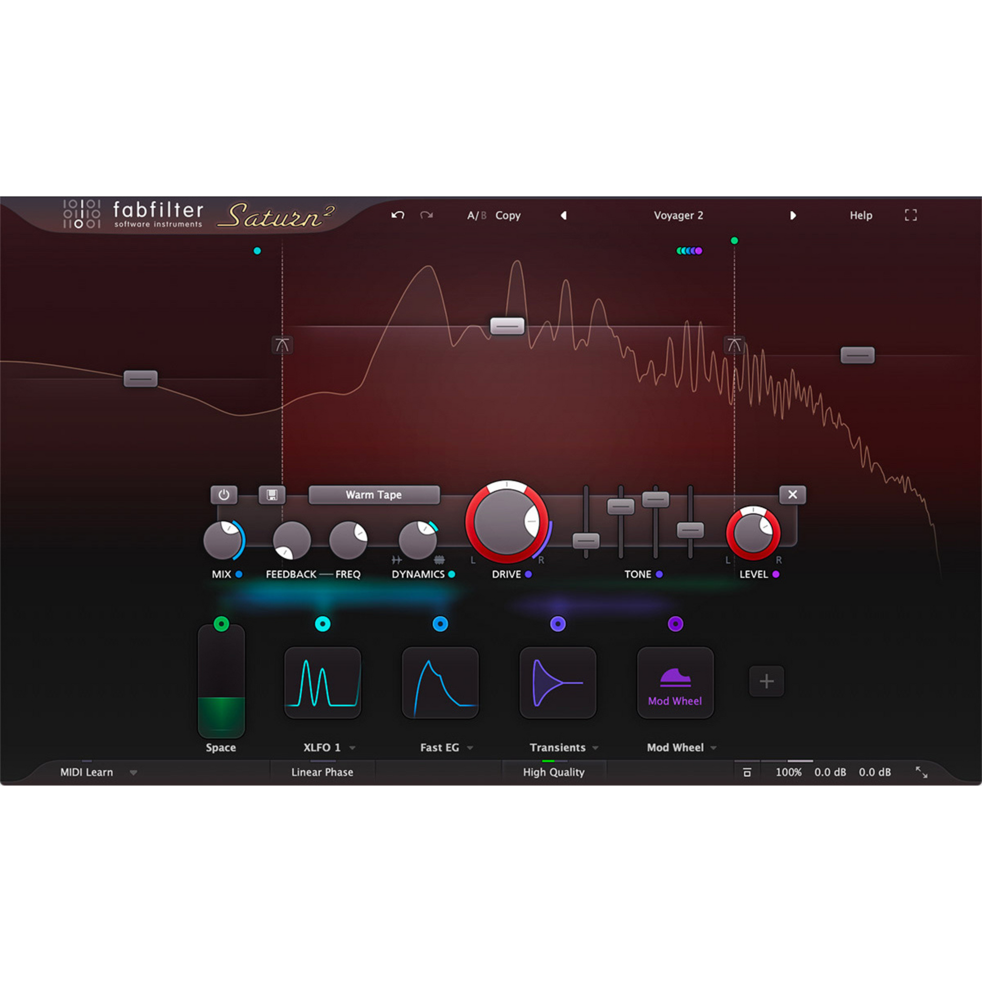 FabFilter Saturn 2 Saturation and Distortion Plug-in Wavy Pro Audio