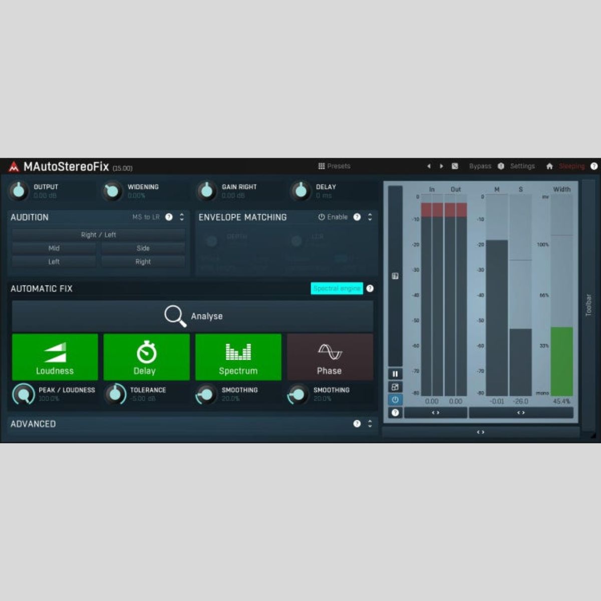 MeldaProduction MAutoStereoFix Audio Plug-in