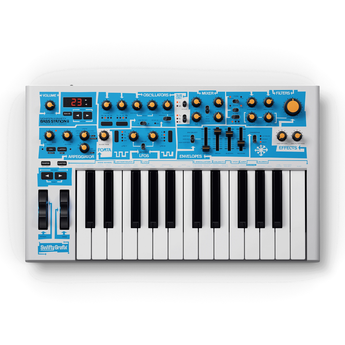 Novation Bass Station II Swifty Edition Top Down