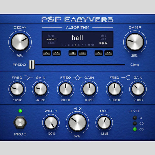 PSP Audioware EasyVerb 2 Audio Plug-in Plug-in