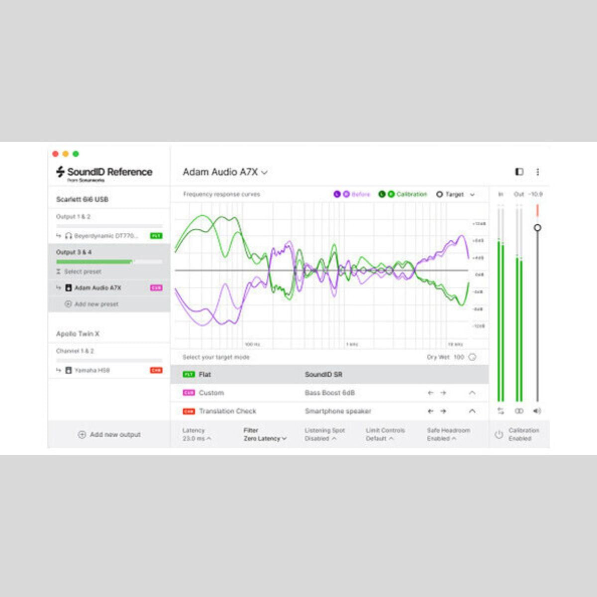 Sonarworks U-SoundID Spk and HP to Multichannel Audio Software