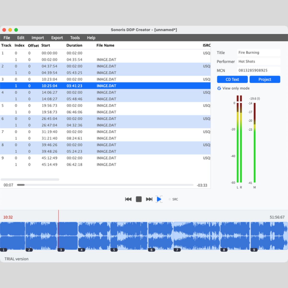 Sonoris DDP Creator Standard Audio Plug-in
