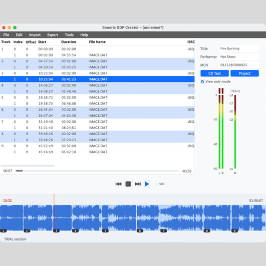 Sonoris DDP Creator Standard Audio Plug-in