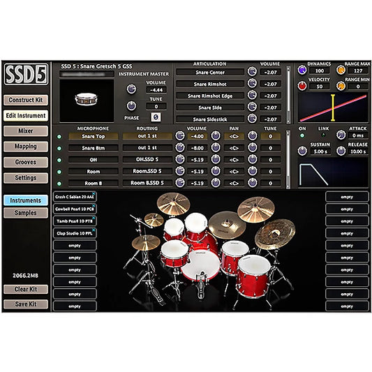 Steven Slate Drums SSD5 Virtual Drum Instrument Plug-in Wavy Pro Audio