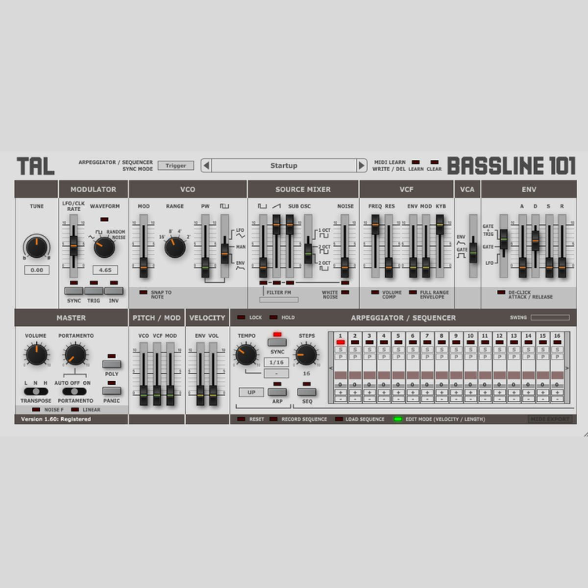 TAL SOFTWARE TAL BassLine-101 Audio Plug-in