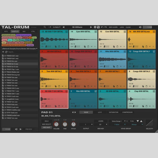 TAL SOFTWARE TAL Drum Audio Plug-in