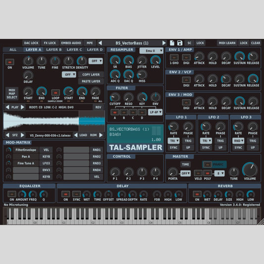 TAL SOFTWARE TAL Sampler Audio Plug-in