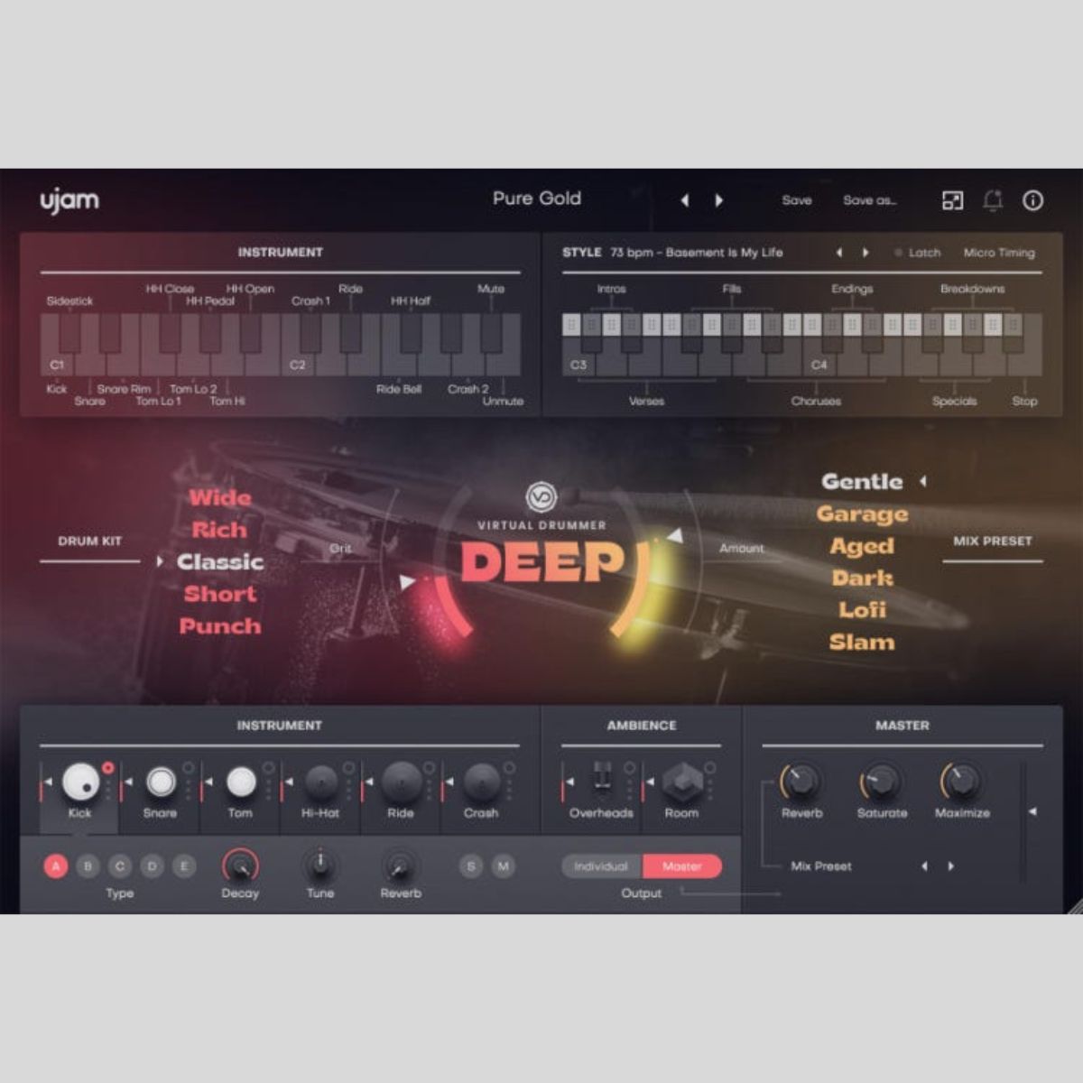 UJAM DEEP Audio Plug-in Audio Plug-in Audio Plug-in