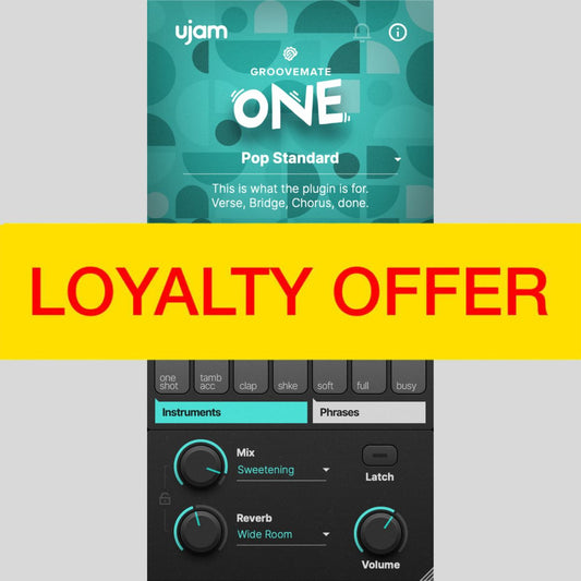UJAM GROOVEMATE ONE Loyalty Offer Audio Plug-in Audio Plug-in Audio Plug-in