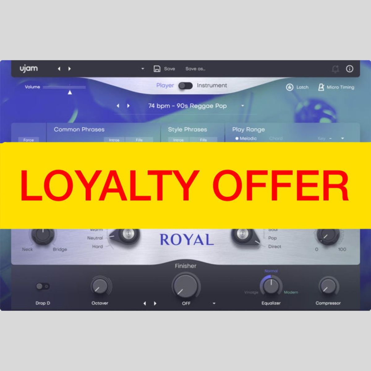 UJAM ROYAL 2 Loyalty Offer Audio Plug-in Audio Plug-in Audio Plug-in