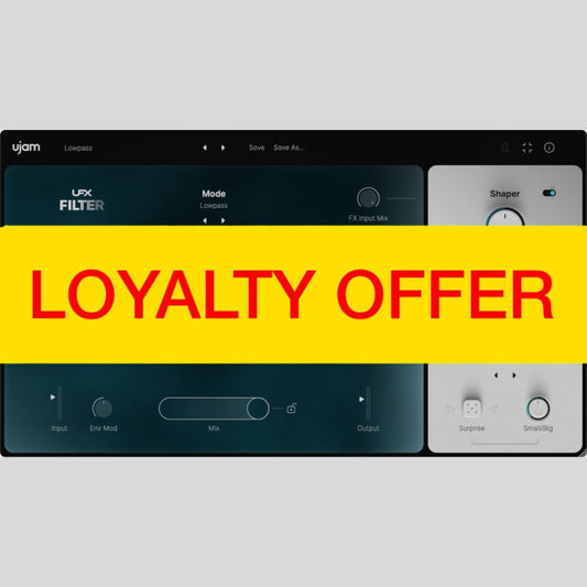 UJAM UFX FILTER Loyalty Offer Plug-in Audio Plug-in Audio Plug-in