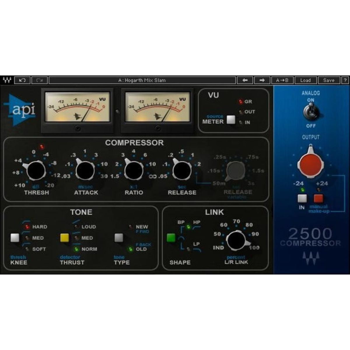 Waves API 2500 Stereo Compressor Plug-in Wavy Pro Audio