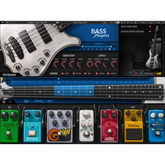 Waves Bass Fingers Fingerstyle Bass Instrument Plug-in Wavy Pro Audio