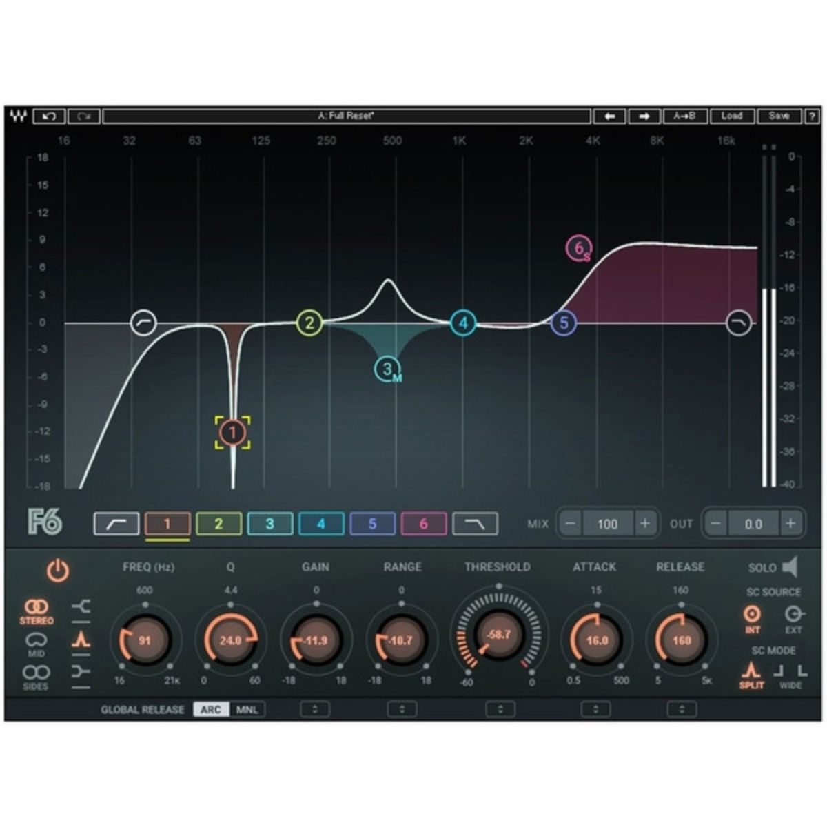 Waves F6 Floating-Band Dynamic EQ Plug-in Wavy Pro Audio