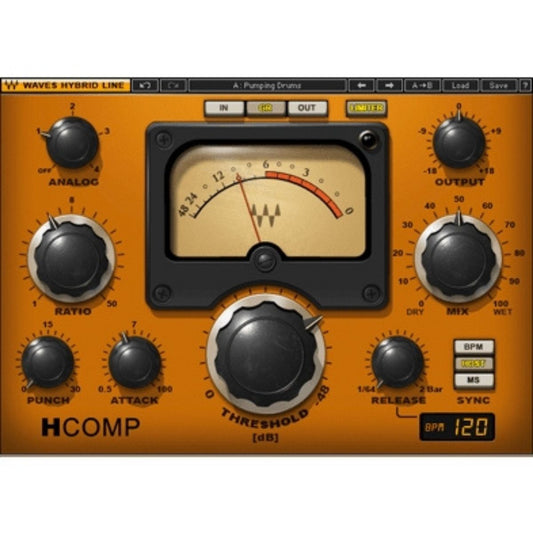 Waves H-Comp Hybrid Compressor Plug-in Wavy Pro Audio