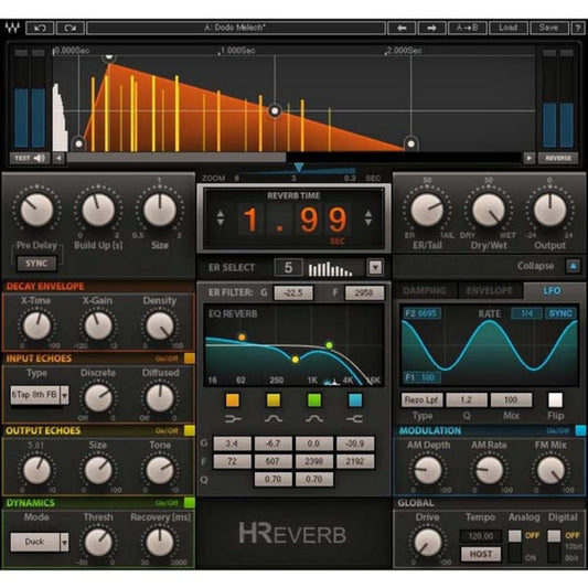 Waves H-Reverb Hybrid Reverb Plug-in Wavy Pro Audio