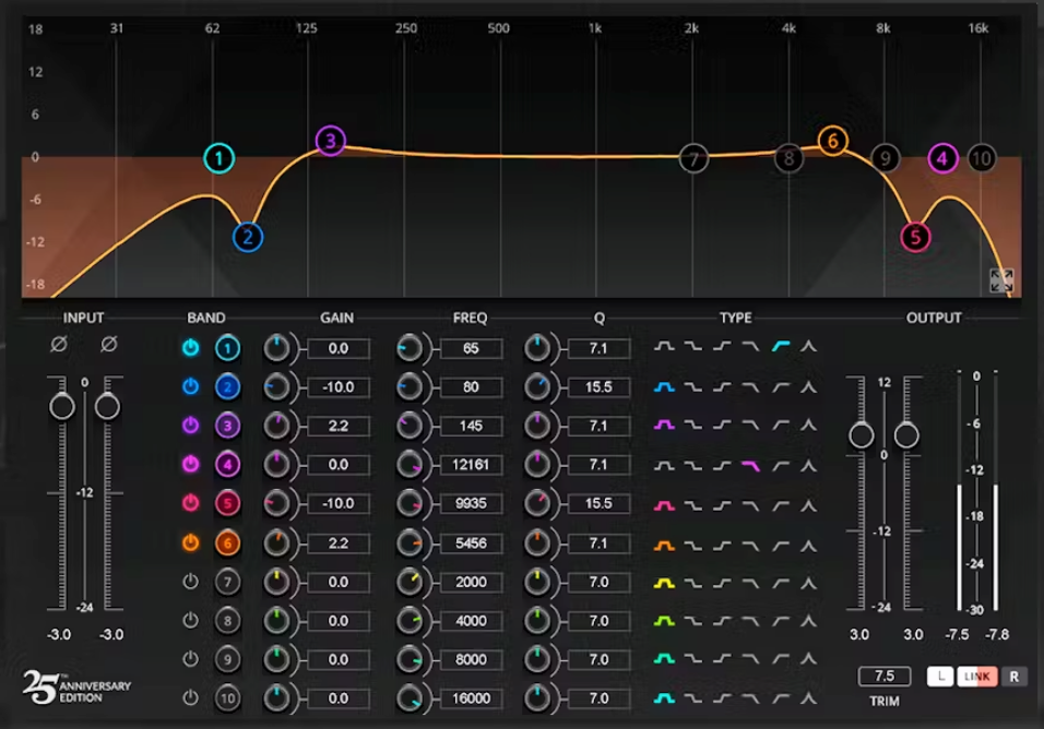 Waves Q10 Equalizer Plug-in