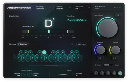 AutoTune Advanced plugin interface