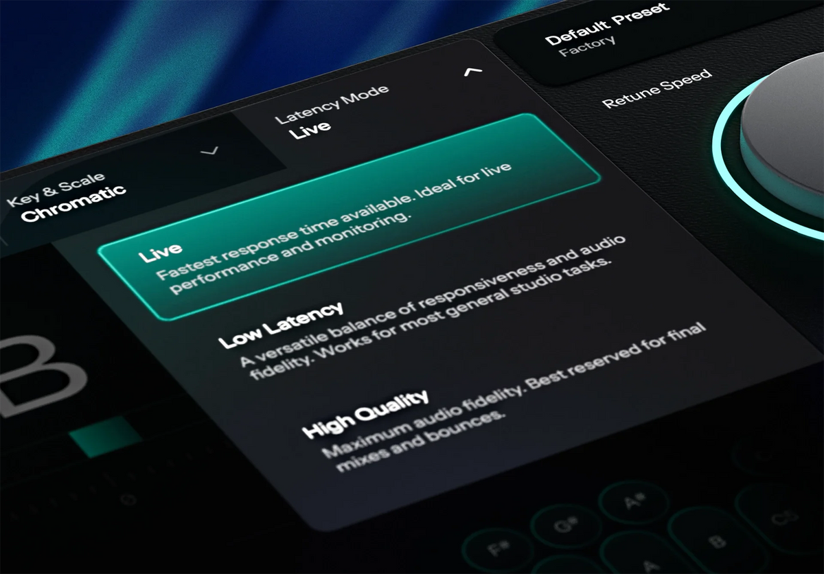 AutoTune Advanced Live latency mode