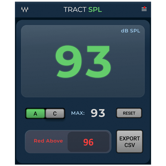 Waves TRACT SPL Meter plugin interface